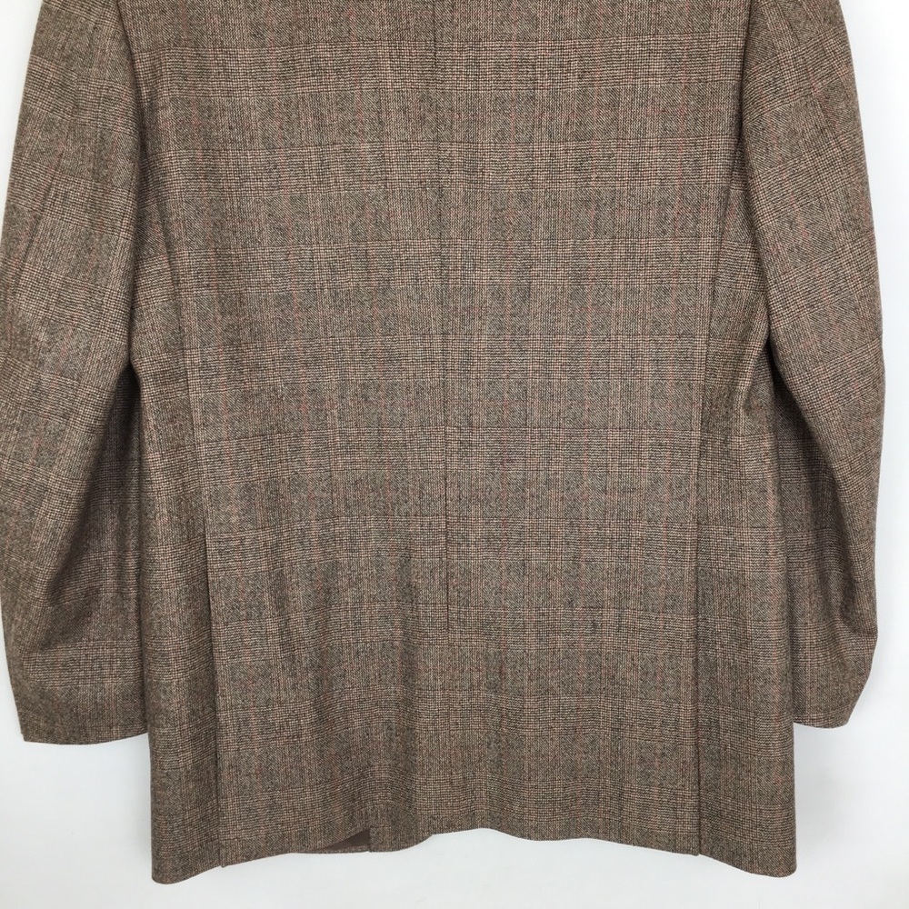 Ermenegildo Zegna Tweed Wool 3-Button Blazer Tan Men’s Size 50 Sports Coat - Picture 11 of 14